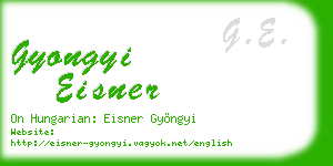 gyongyi eisner business card