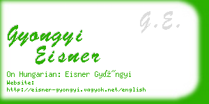 gyongyi eisner business card